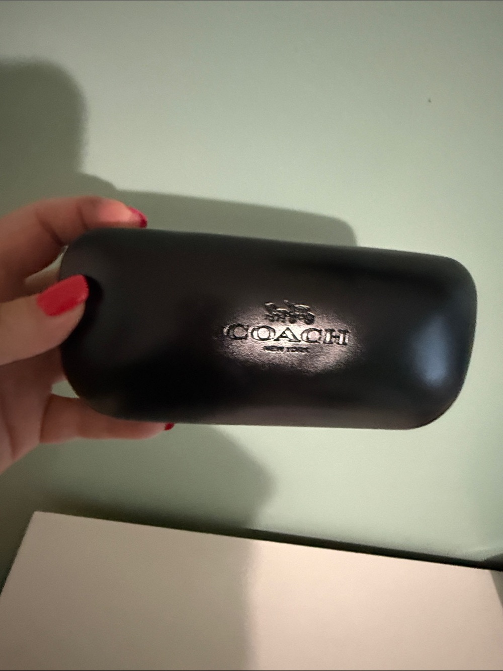 Coach Black Embossed Sunglasses Case